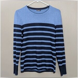 J. McLaughlin Poet Sweater In Stripe, Size:Small, Color: Blue